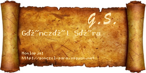 Gönczöl Sára névjegykártya